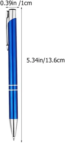 Vista 6 de Cabilock Bolígrafos de metal, 5 bolígrafos retráctiles, tipo prensa, bolígrafo de tinta negra, bolígrafo de rodillo, bolígrafo de diario, papelería