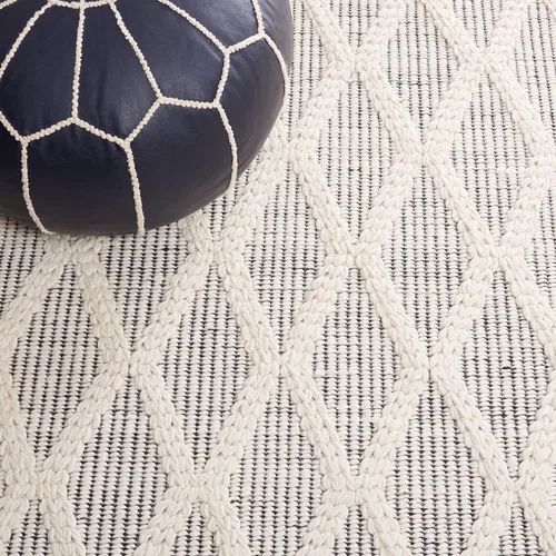 Vista 8 de SAFAVIEH Natura Collection - Alfombra de pasillo de 8 pies, color negro y marfil, diseño moderno, ideal para zonas de alto tráfico en pasillo, baño