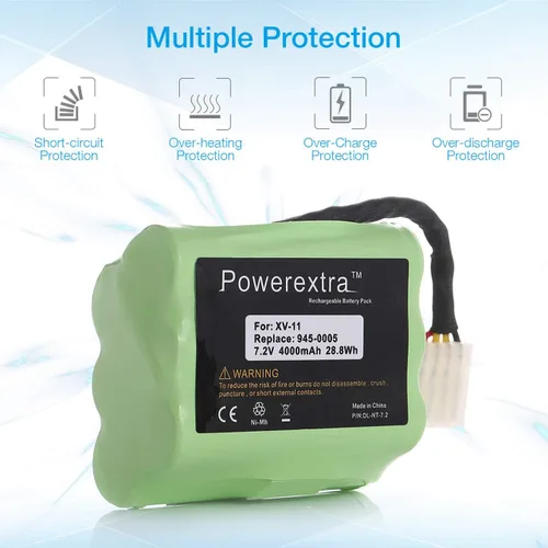 Vista 4 de Powerextra batería de 7.2 vatios, 4000 mAh para aspiradoras robóticas Neato XV-11 XV-12 XV-14 XV-15 XV-21 XV-25, XV Essential, XV Signature Pro