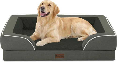 Vista 140 de Camas ortopédicas para perros grandes, cama de espuma viscoelástica impermeable para mascotas grandes con lados 89x56 cm, sofá para perros grandes