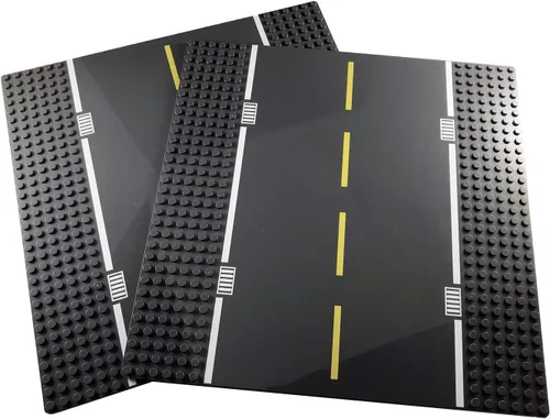 Vista 7 de Apostrophe Games Placa base de carretera – Placas base de bloques de construcción premium compatibles con todas las principales marcas – 2 placas