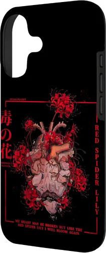 Vista 2 de Carcasa estética para iPhone 17, diseño de lirio de araña roja o Higanbana en Japón