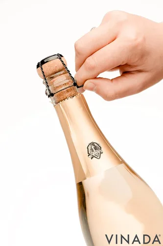 Vista 6 de VINADA - Chardonnay crujiente - Cero alcohol - 25.4 fl oz (3 botellas de vidrio)