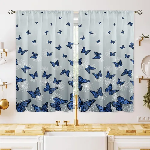 Vista 43 de Cortinas de ventana de cosecha de otoño, marco de madera rústica, cortinas florales de pacas de heno y calabaza, cenefa de cocina de Acción