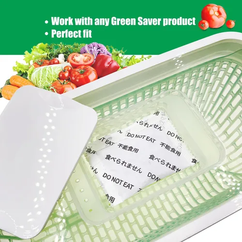Vista 4 de Paquete de 12 repuestos para conservadores de productos OXO GreenSaver e insertos para crujientes, mantiene las frutas y verduras frescas, también