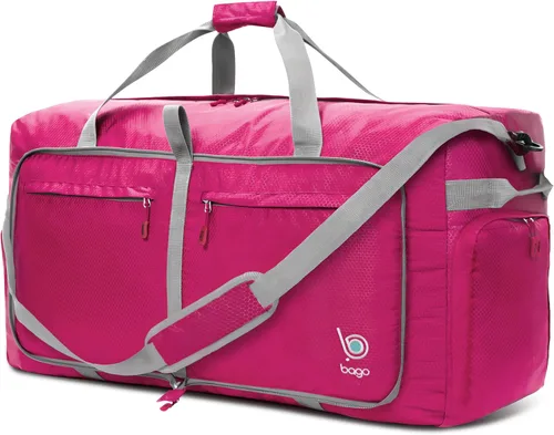 Vista 42 de Bago Travel Duffle Bag for Women & Men. Medium Duffel Bag for Traveling Todo negro