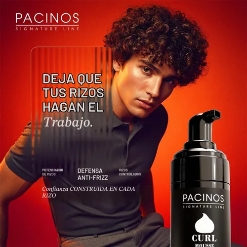Vista 4 de Pacinos Signature Line - Mousse para realzar rizos Mousse para el cabello y espuma de peinado ligero, productos para el cabello pacinos