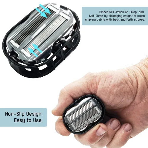 Vista 2 de Omnishaver - Afeitadoras bidireccionales prémium para hombres y mujeres, 3 veces más rápidas que las maquinillas de afeitar desechables, suaves