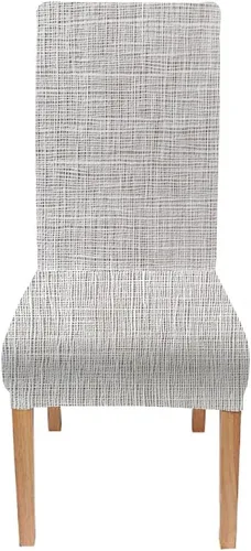 Vista 96 de TOMWISH Juego de 2 fundas para sillas de comedor, color turquesa y gris, fundas elásticas para sillas Parsons, de elastano, lavables, protectores
