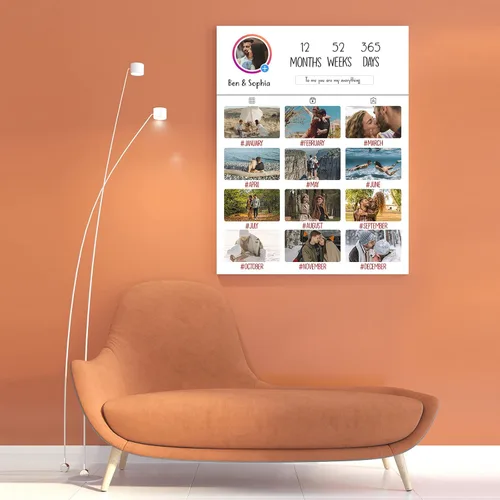 Vista 6 de Lienzo enmarcado de collage de 13 imágenes personalizado con tus fotos, lienzo de collage personalizado de múltiples fotos, regalo ideal para bodas