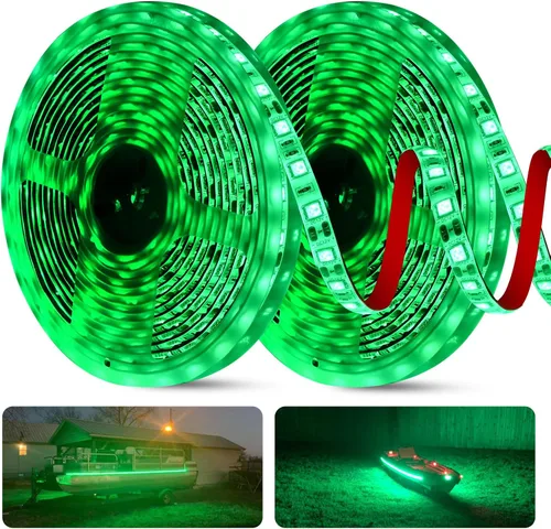 Vista 10 de Luces de barco de 25 pies para pesca nocturna, tira de luces LED marinas de 12 V, impermeable, luz interior para pontón, kayak, barcos Jon, lanchas