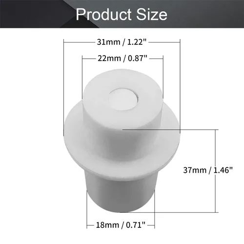 Vista 2 de Othmro Tapón de silicona Carboy Airlock adecuado para 0.709-0.866 in/0.70-0.86 pulgadas, tapones de silicona blancos para cerveza casera, kombucha