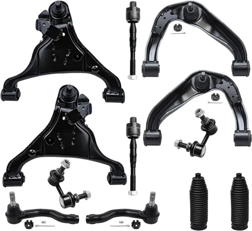 Vista 80 de Detroit Axle - Kit de extremo de 12 piezas para Ford Explorer Mercury Mountaineer 1998-2001 1999 2000, 2 brazos de control delanteros superiores