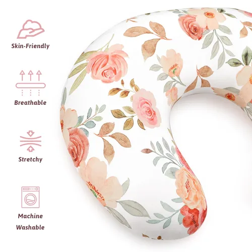 Vista 2 de Funda de almohada de lactancia, fundas de almohada de lactancia para bebés, niñas y niños, funda de almohada elástica suave para lactancia, funda