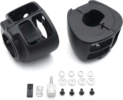 Vista 7 de Para 2009-2013 Harley Davidson Dyna/Sportsters/Softail/V-Rod/Touring Switch Carcasas Cubierta Negro [P/N: MT265-010-BK]