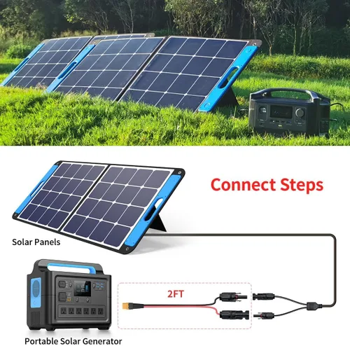 Vista 6 de ELFCULB Cable solar XT60 de 10 AWG 2 pies 2 10 25 35 50 75 100 pies XT60 cable de extensión conector de panel solar a conector XT60 para estación