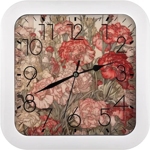 Vista 25 de 10" Square Modern Wall Clock,Animal Patterns Print Kitchen Clocks Wall Battery Operated,Silent Non Ticking Unique Funny Cute Wall Clock for Living