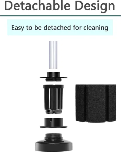 Vista 3 de AQUANEAT Filtro de Esponja para Acuario Alimentado por Aire, Filtro de Burbujas Biológicas para Tanque de Peces con Tubo de Línea Aérea, Válvulas