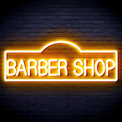 Vista 27 de ADVPRO Señal de neón LED de silicona flexible de Barber Shop - rojo y azul - st16s42-fnu0358-rb