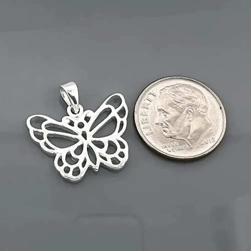 Vista 4 de Collar de mariposa de plata esterlina, collar de regalo motivacional inspirador, regalo de mejor amigo, regalo de graduación 2025, 18 pulgadas