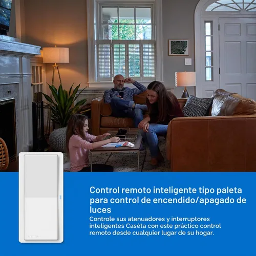 Vista 3 de Lutron Pico Mando de paleta para control de encendido/apagado de interruptores/reguladores inteligentes Caseta, PJ2-P2B-GBL, negro