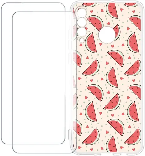 Vista 11 de Compatible with Huawei P30 Lite 2020 Case Colorful Custom Cover with 2 Pack Tempered Glass Screen Protectors - Shockproof Scratch-Resistant
