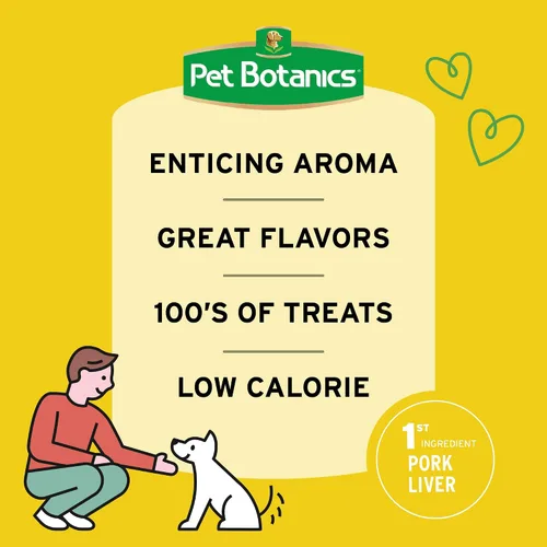 Vista 4 de Pet Botanics Training Rewards Golosinas para perros, hechas con hígado de cerdo real, enfoca, motiva, recompensa, acelera la curva de aprendizaje