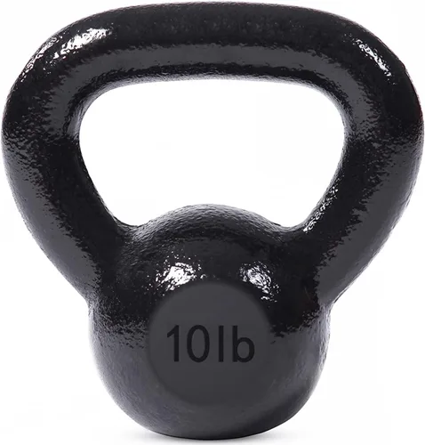 Vista 12 de JFIT Cast Iron Kettlebell – Single Weight, Flat Bottom, Polished Handle Men & Women CrossFit, Cardio & Strength Training