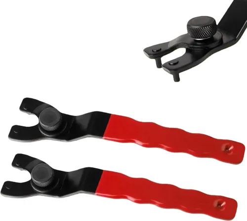 Vista 10 de Llave de amoladora angular ajustable universal, herramienta de tuerca de Plateado