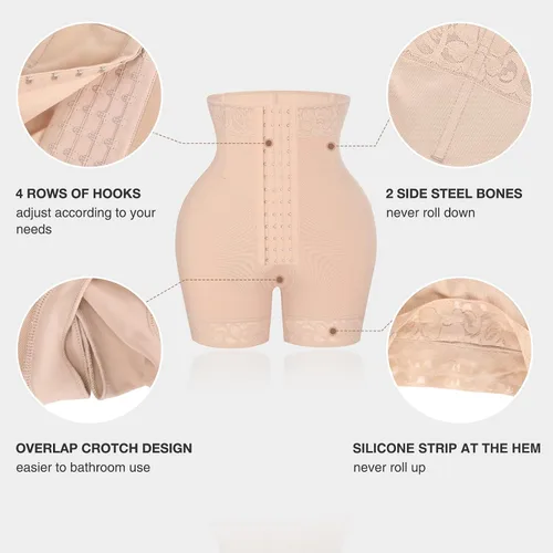 Vista 4 de Lover-Beauty Butt Lifter Panties Faja Shorts Hip Enhancer Tummy Control Butt Lifting Shapewear