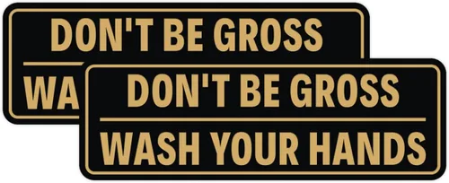 Vista 9 de Letrero de puerta o pared con texto en inglés "Don't Be Gross ("No seas gros") con texto en inglés "Don't Be G