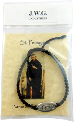Vista 2 de Pulsera de joyería con medalla religiosa de San Peregrino
