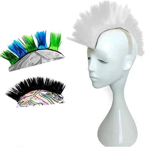 Vista 9 de Helmet Hawks Mohawk Pelucas sintéticas para bicicleta/casi casco/palo reutilizable diseño