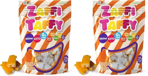 Vista 10 de Zaffi Taffy - Caramelos sin azúcar, sin tintes, aptos para dieta cetogénica y diabéticos, golosinas aprobadas por dentistas para niños