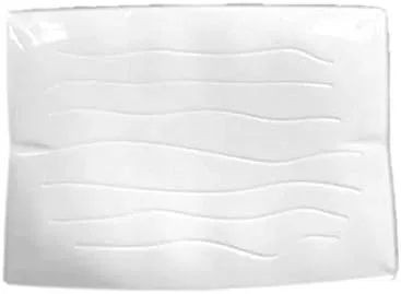 Vista 5 de Lucky Star Plato rectangular de melamina para servir, blanco, 12 piezas por caja (1 docena) (8 x 6 pulgadas)
