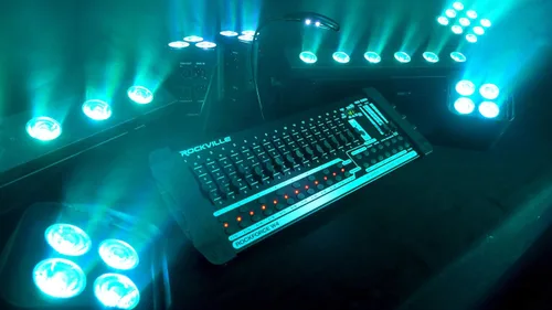 Vista 8 de Rockville ROCKFORCE - Controlador de iluminación DMX de luz y niebla con canales