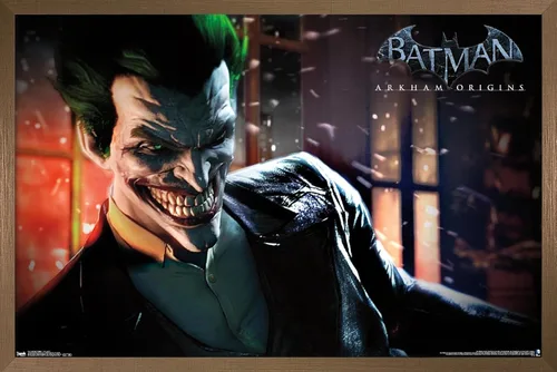 Vista 15 de Trends International DC Comics - Póster de pared de Arkham Origins de Arkham Origins, 14.725 x 22.375 pulgadas, versión enmarcada de madera