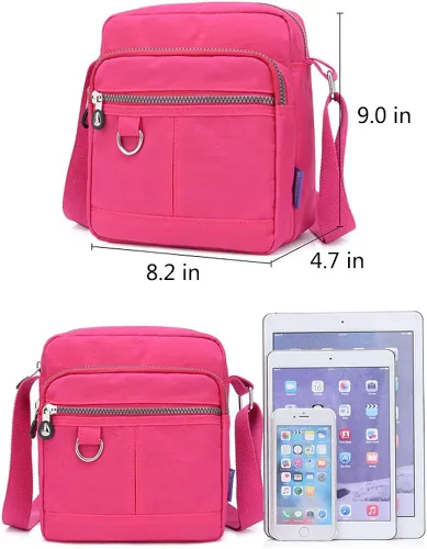 Vista 6 de KARRESLY Bolso casual de nailon para mujer, bolso cruzado impermeable