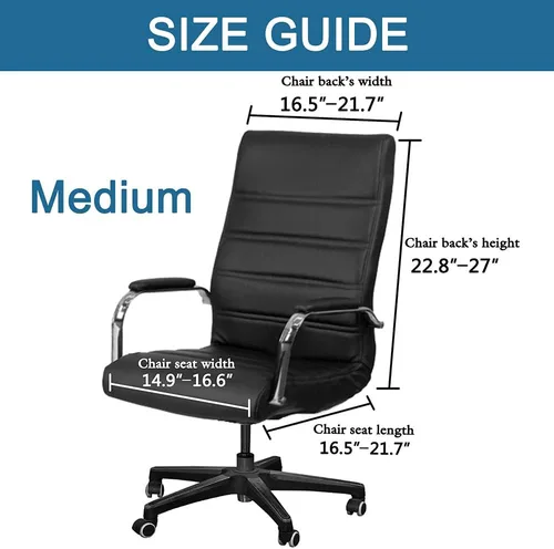 Vista 4 de Shukii Funda elástica para silla de oficina, funda elástica para silla de respaldo alto para computadora con 2 fundas para brazos, funda universal