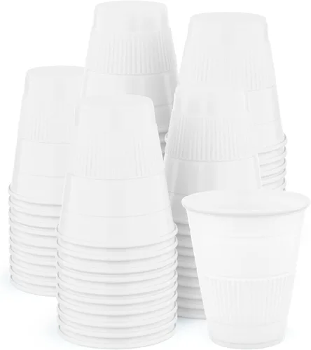 Vista 10 de Vasos desechables Paquete de 500 Vasos de baño de plástico azules de 5 onzas, perfectos para medicina, agua, enjuague, enjuague bucal, fiestas