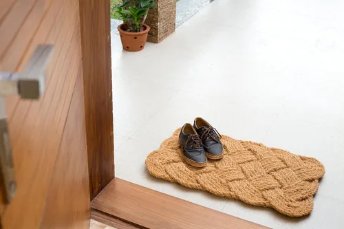 Vista 7 de IRONGATE Felpudo de Cuerda Trenzada - Un Paquete Esterilla Náutica - 100% Fibras de Coco Naturales - Diseño Clásico de Cuerda Entretejida - Hecho a