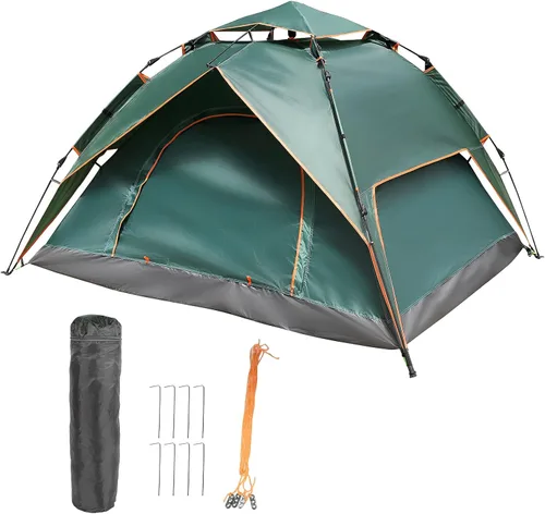 Vista 6 de Drfeify Pop Up Camping Tent for Outdoor Hiking 4 Person, Automatic Portable Tent for Backpack Traveling and Beach Party