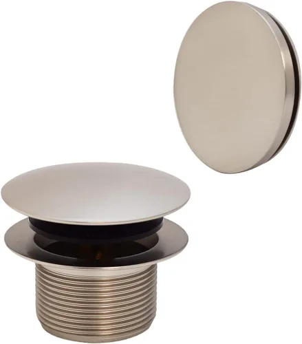 Vista 19 de Westbrass D398RK-12A Tapón de drenaje de bañera con punta de hongo de rosca gruesa NPSM de 1-1/2 pulgadas con placa frontal de desbordamiento Bronce