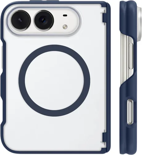 Vista 9 de SOKAD Funda magnética para iPhone Duo, protección de bisagra, color blanco