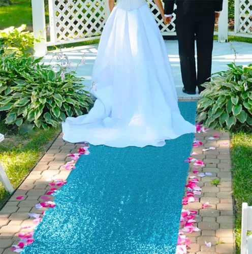 Vista 16 de ShinyBeauty Pasillo de Lentejuelas Negras Brillantes de 2 pies x 15 pies Alfombra Brillante para Bodas, Graduaciones, Fiestas, Alfombra Negra