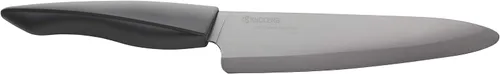 Vista 12 de Kyocera Innovation Series - Cuchillo de corte de cerámica de 5 pulgadas, con mango ergonómico suave al tacto, hoja negra, mango negro