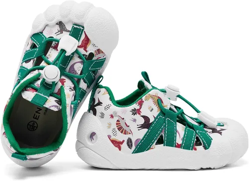 Vista 3 de Engtoy Zapatos de calcetín para bebés, zapatos para caminar para niños y niñas, zapatillas de cinco dedos cerrados, sin cordones