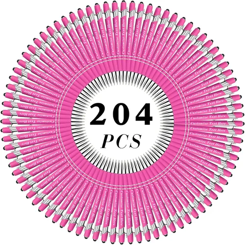 Vista 136 de Bolígrafos personalizados a granel con punta de lápiz capacitivo, 12 bolígrafos personalizados con logotipo de mensaje con nombre, bolígrafos
