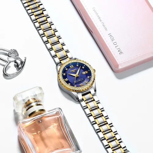 Vista 6 de NIBOSI Women Watches Analogue Wrist Watches Watches for Women's Girls Miss Ladies Rose Gold Dial Watch with Stylish Diamond Studded Watches