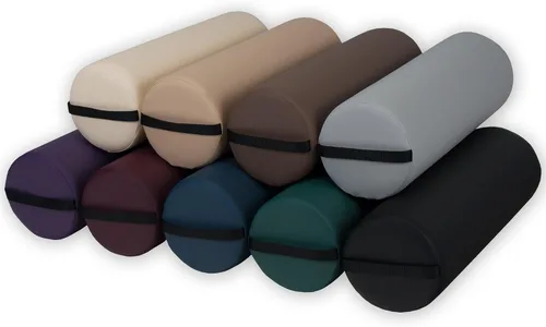 Vista 3 de EARTHLITE Almohada Bolster Jumbo - Cojín de masaje duradero, tapicería 100% PU con asa de correa Negro